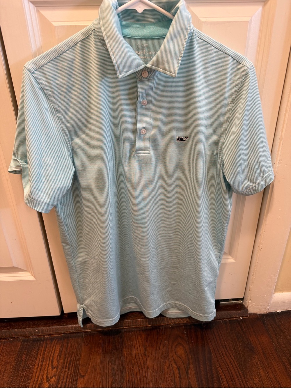 Vineyard Vines Men's Mint Green/Blue Striped Polo